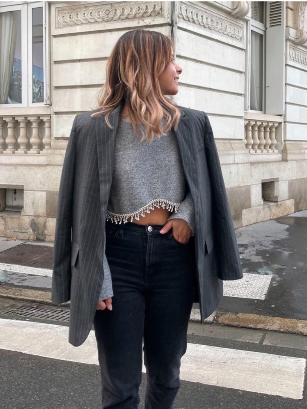 NWT Zara Cropped Rhinestone Sweater. Size: Small. Excellent condition - Picture 7 of 16